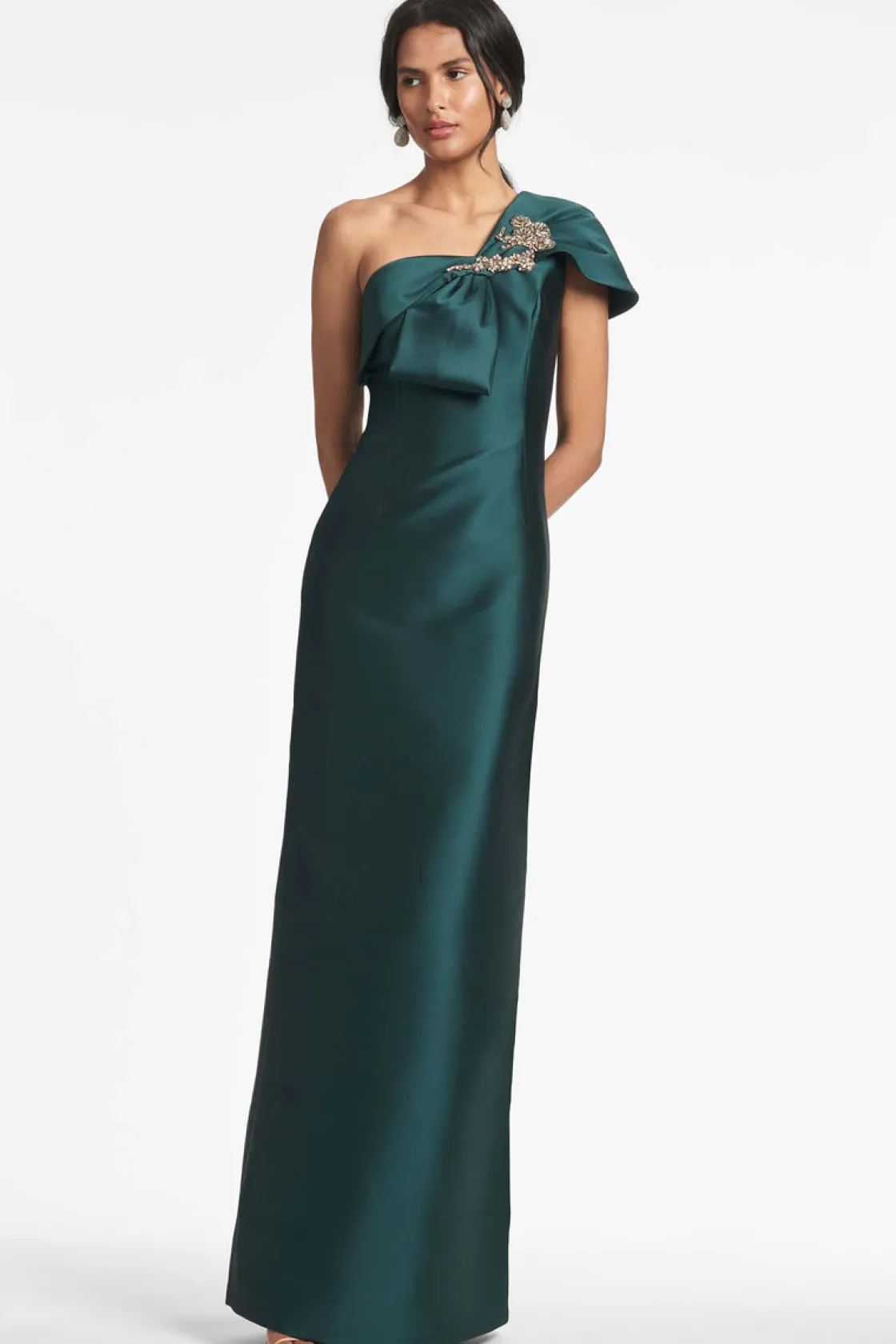 Sachin & Babi Ines Gown - Forest Green Cheap