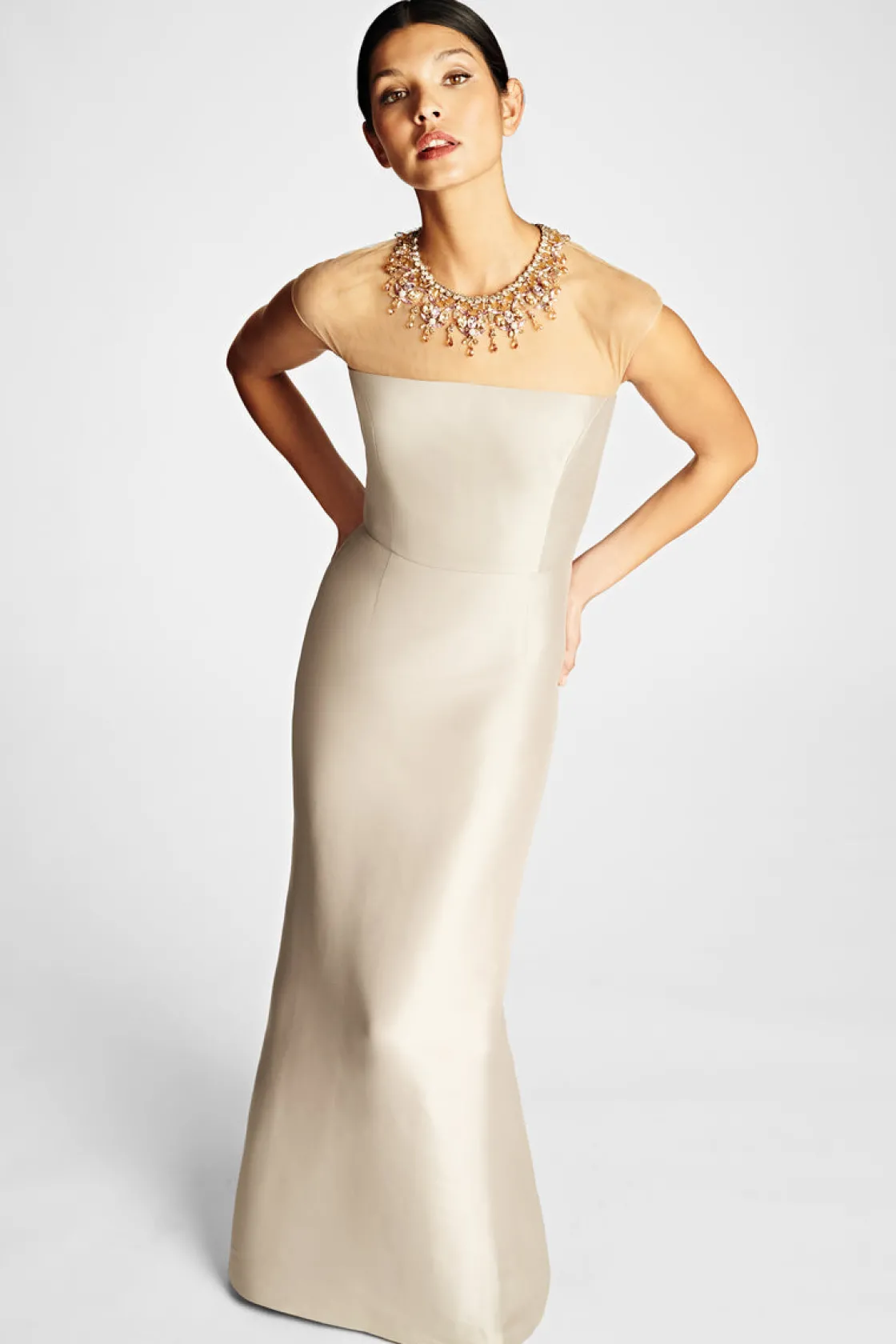 Sachin & Babi Irina Gown - Frosty Pewter Fashion