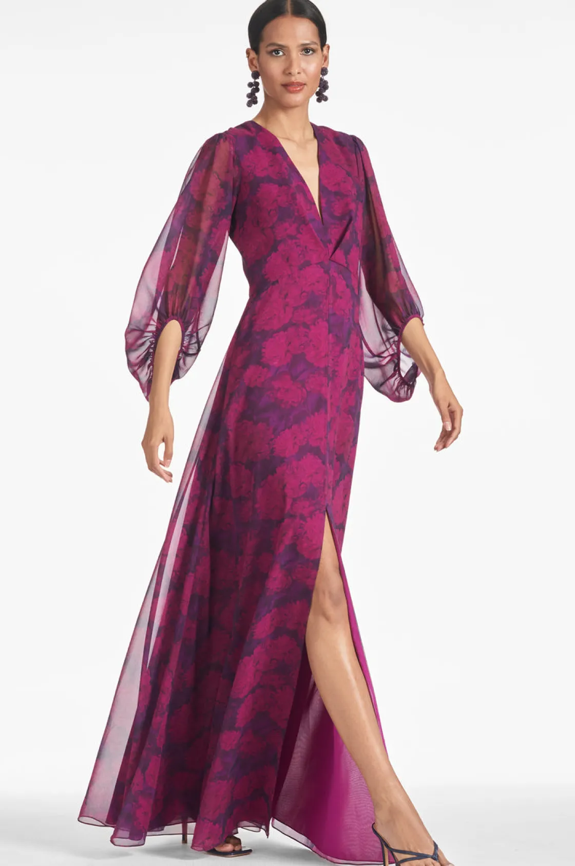 Sachin & Babi Jenny Gown - Magenta Bloom Discount