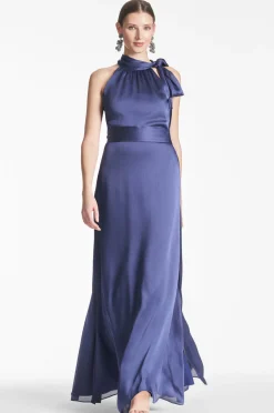 Sachin & Babi Kayla Gown - Deep Cobalt Cheap