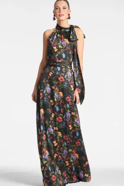 Sachin & Babi Kayla Gown - Noir Wildflower Clearance