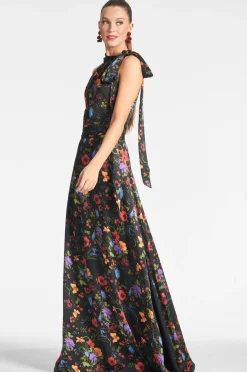 Sachin & Babi Kayla Gown - Noir Wildflower Clearance