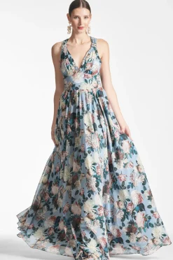 Sachin & Babi Kenzia Gown - Ice Blue Garden Cheap