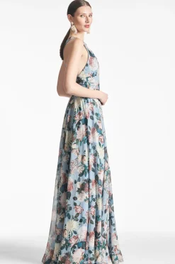 Sachin & Babi Kenzia Gown - Ice Blue Garden Cheap
