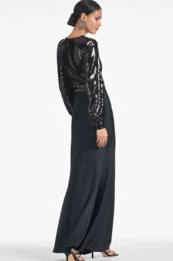 Sachin & Babi Lane Gown - Black Cheap