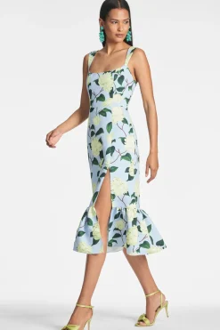 Sachin & Babi Laura Dress - Sky Citrine Peonies Best Sale