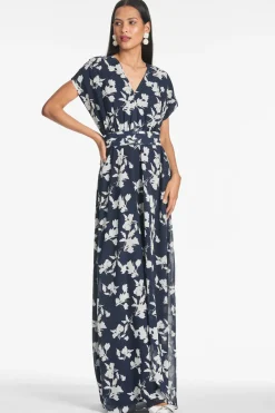 Sachin & Babi Leah Gown - Navy Venetia Petal Discount