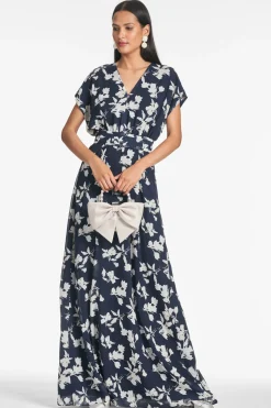 Sachin & Babi Leah Gown - Navy Venetia Petal Discount