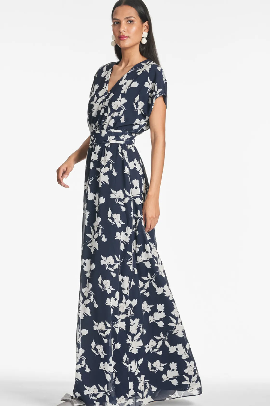 Sachin & Babi Leah Gown - Navy Venetia Petal Discount