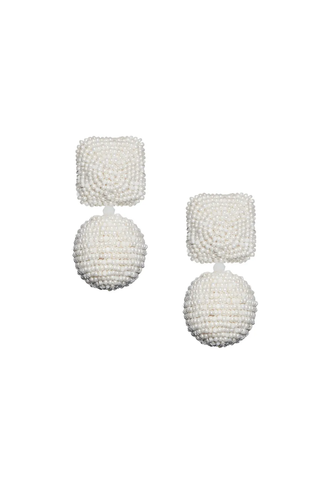 Sachin & Babi Lydia Earrings - Smooth Beads Ivory Fashion