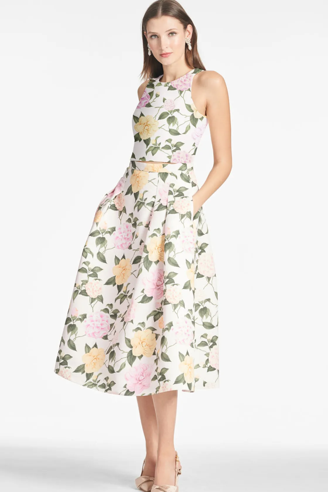 Sachin & Babi Lydia Skirt - Pink Lemonade Bouquet Best Sale