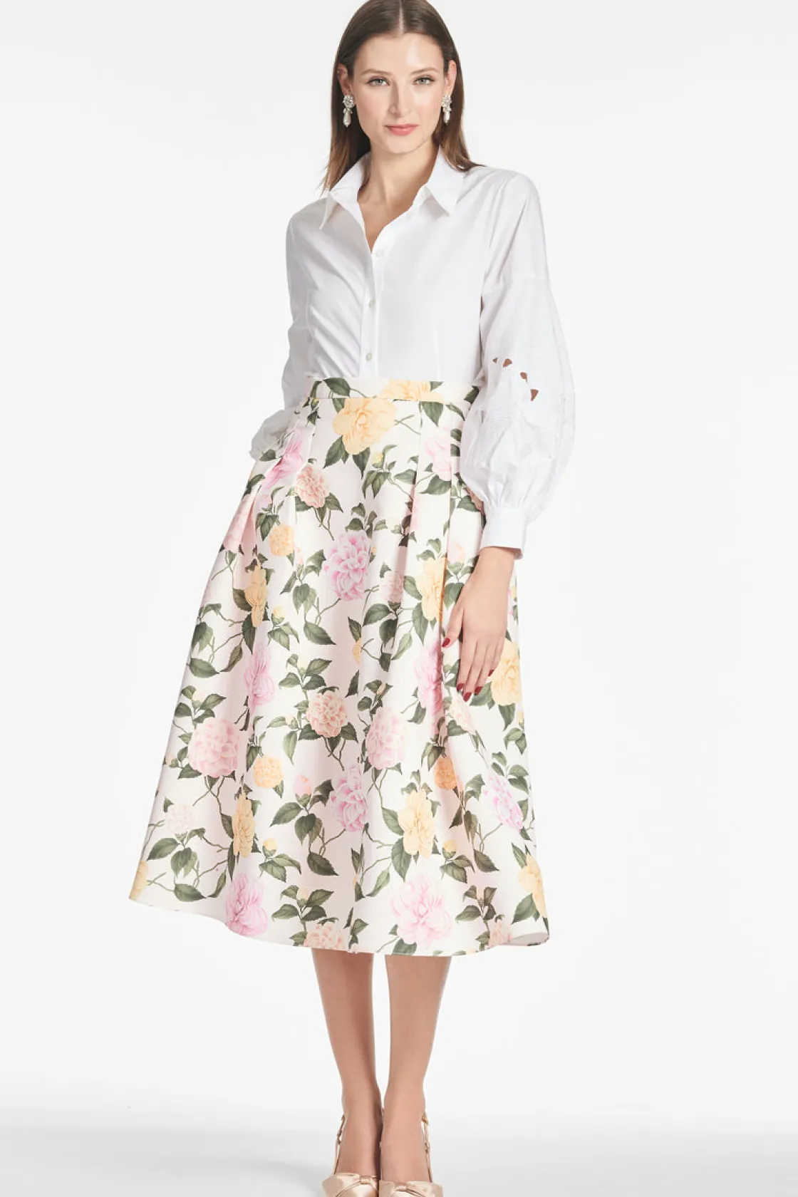 Sachin & Babi Lydia Skirt - Pink Lemonade Bouquet Best Sale