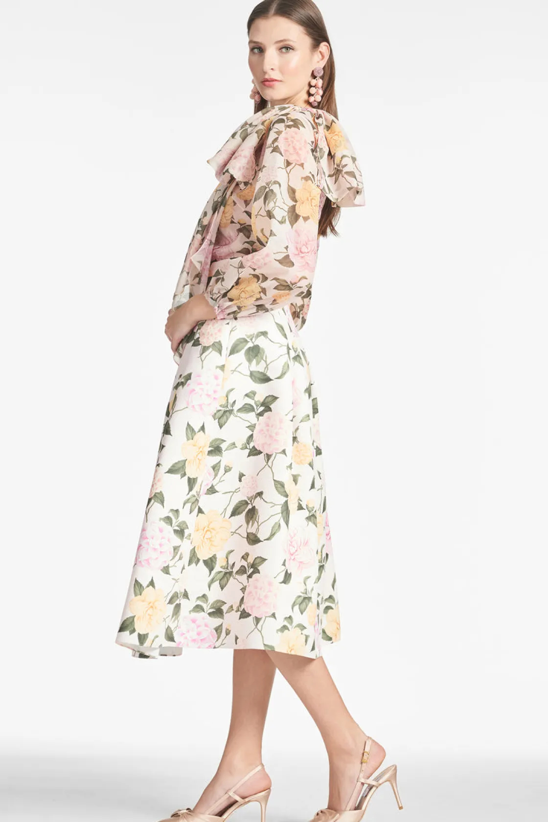 Sachin & Babi Lydia Skirt - Pink Lemonade Bouquet Best Sale