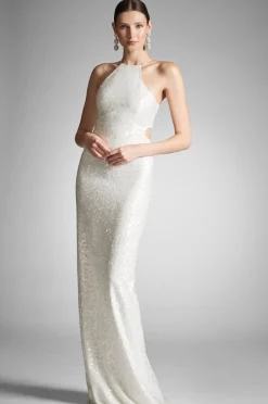 Sachin & Babi Morgan Gown - Ivory Sequins Clear/Ivory Hot