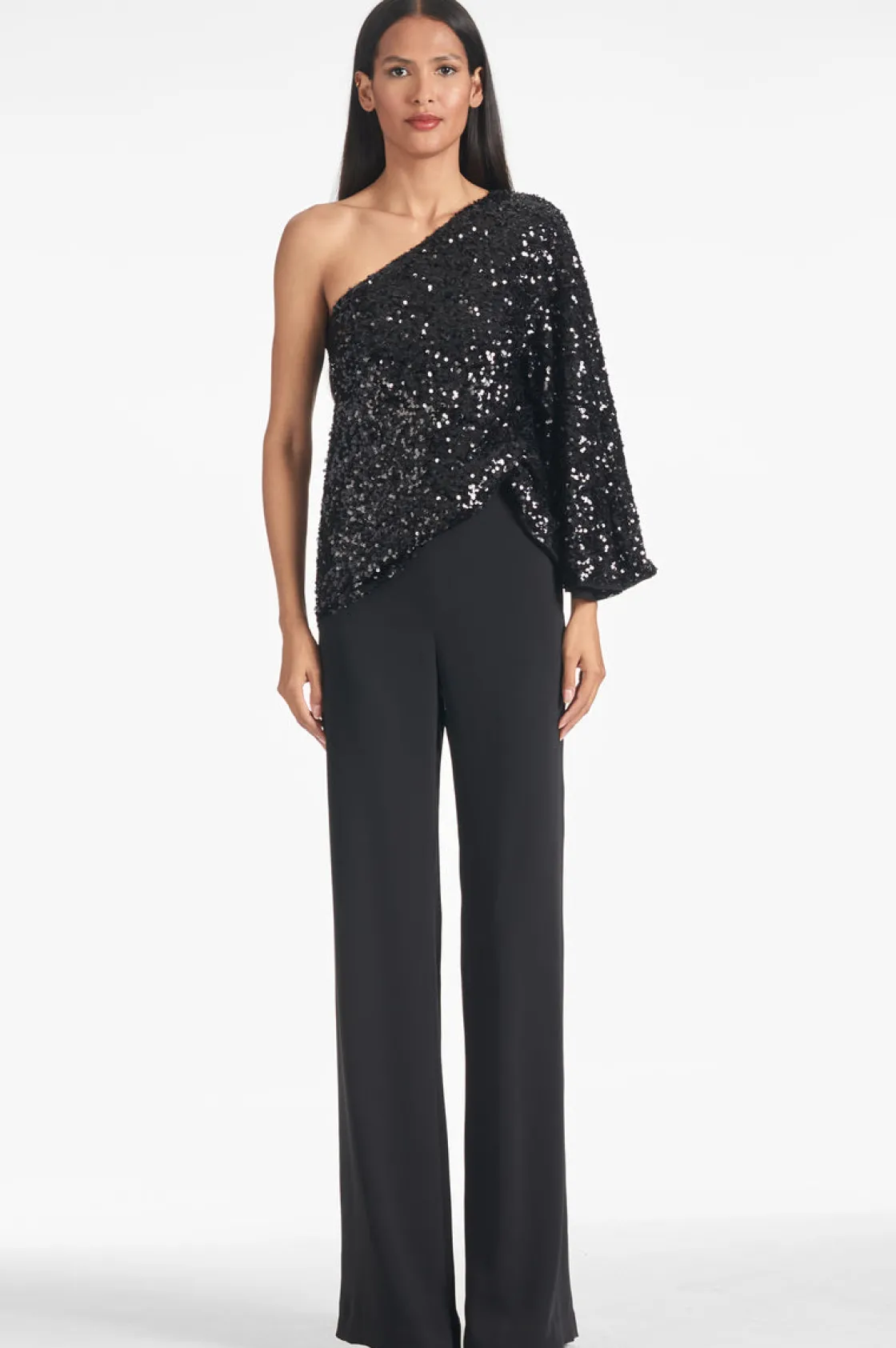 Sachin & Babi Morgan Top - Sequins Black Clearance