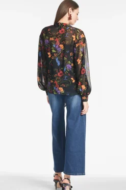 Sachin & Babi Nora Top - Noir Wildflower Discount