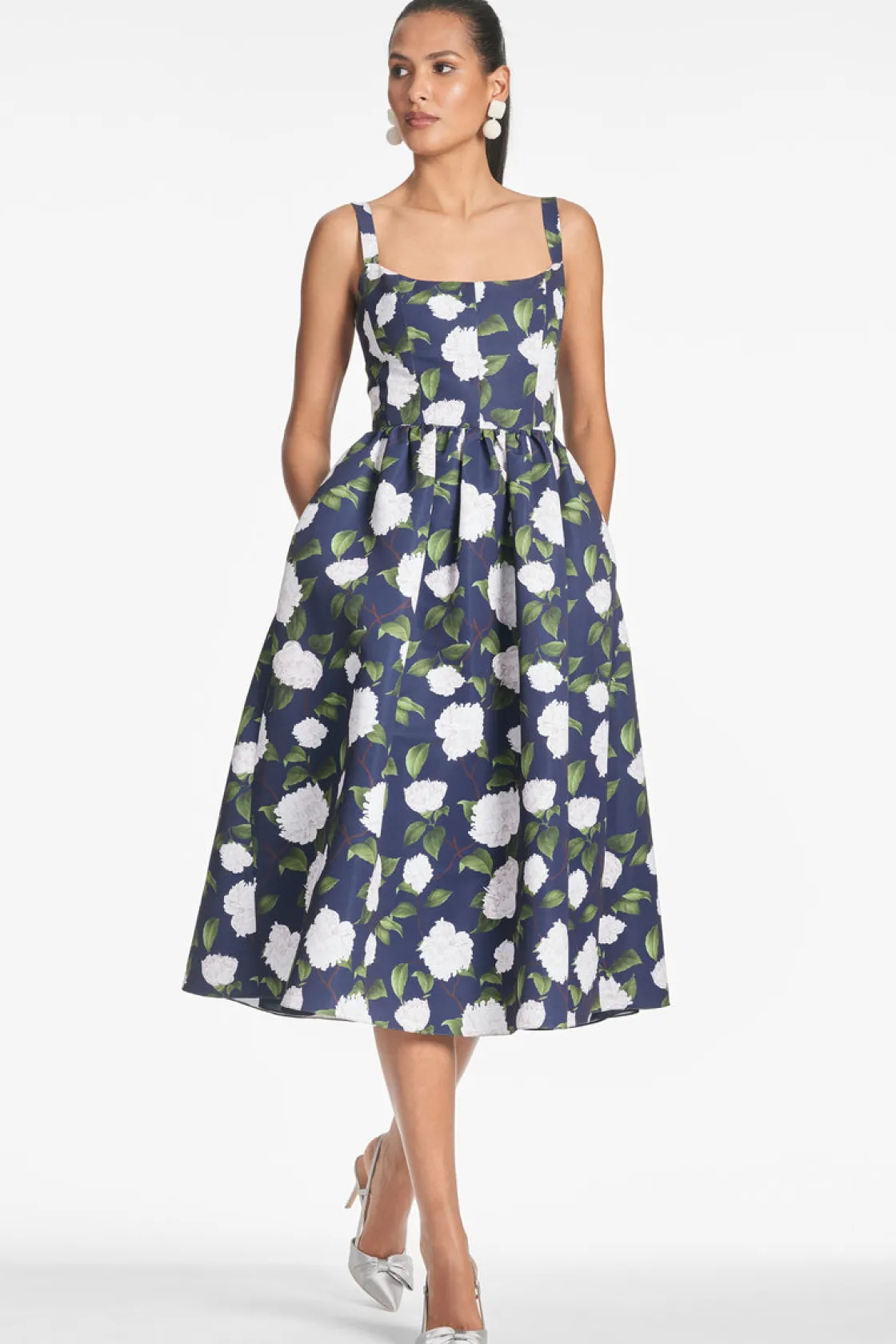 Sachin & Babi Olena Dress - Navy/Ivory Moonlit Garden Navy/Ivory Moonlit Garden Flash Sale