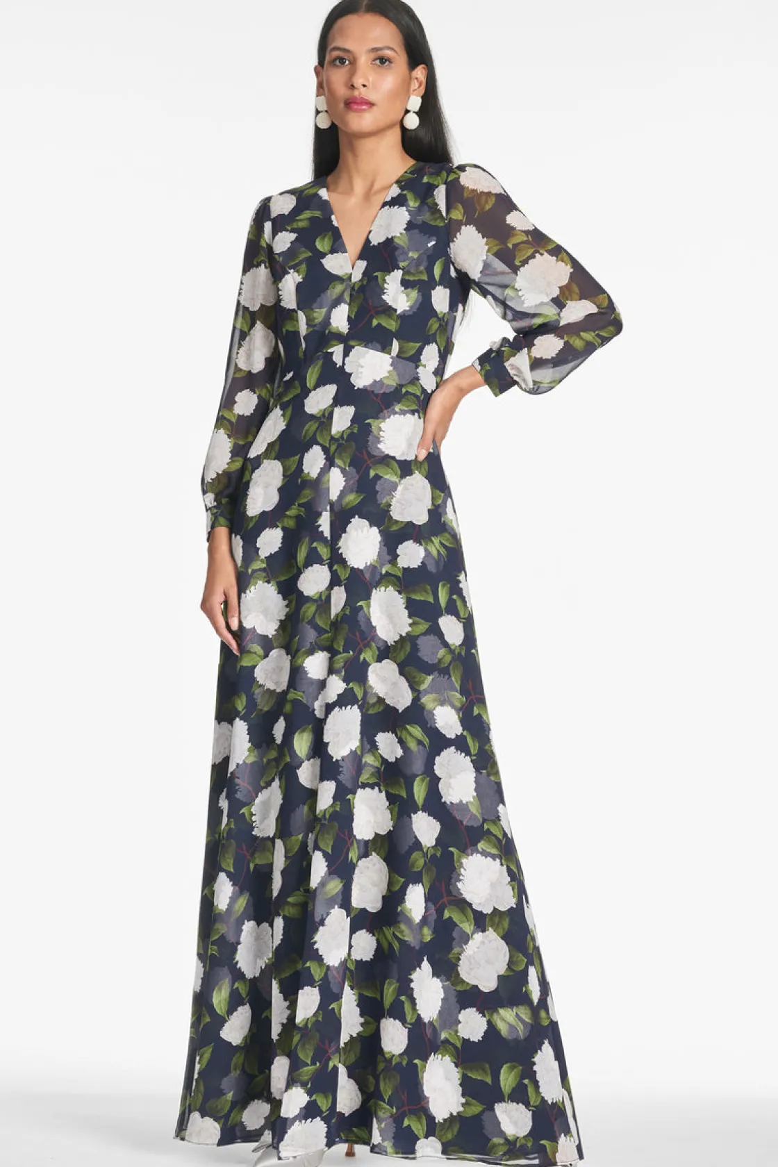 Sachin & Babi Penny Gown - Navy/Ivory Moonlit Garden Navy/Ivory Moonlit Garden New