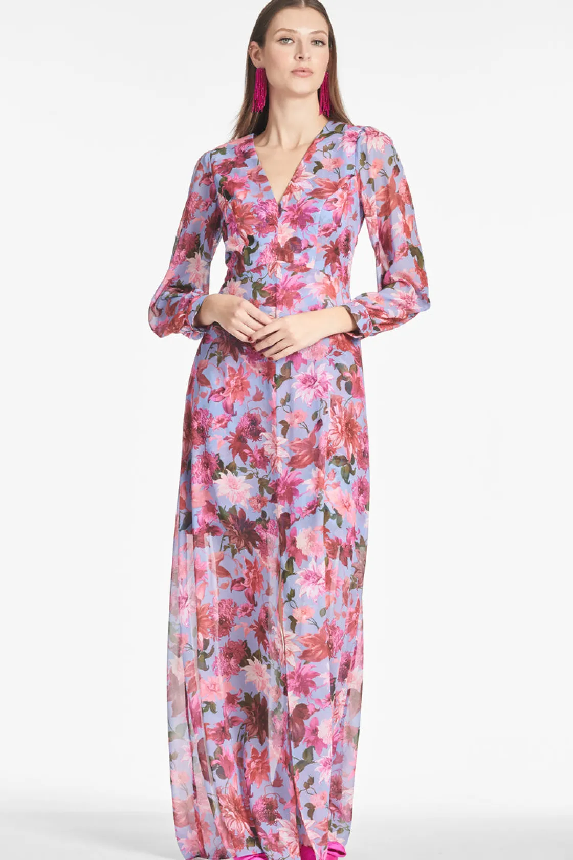 Sachin & Babi Penny Gown - Pink/Periwinkle Dahlia Pink/Periwinkle Dahlia Fashion