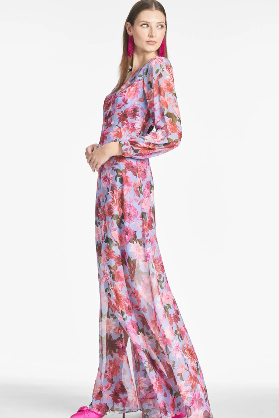 Sachin & Babi Penny Gown - Pink/Periwinkle Dahlia Pink/Periwinkle Dahlia Fashion