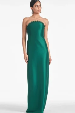 Sachin & Babi Preston Gown - Emerald Clearance
