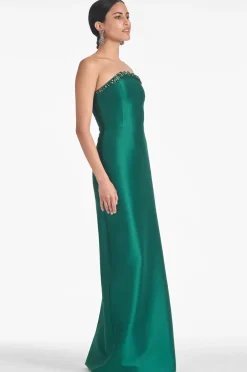 Sachin & Babi Preston Gown - Emerald Clearance