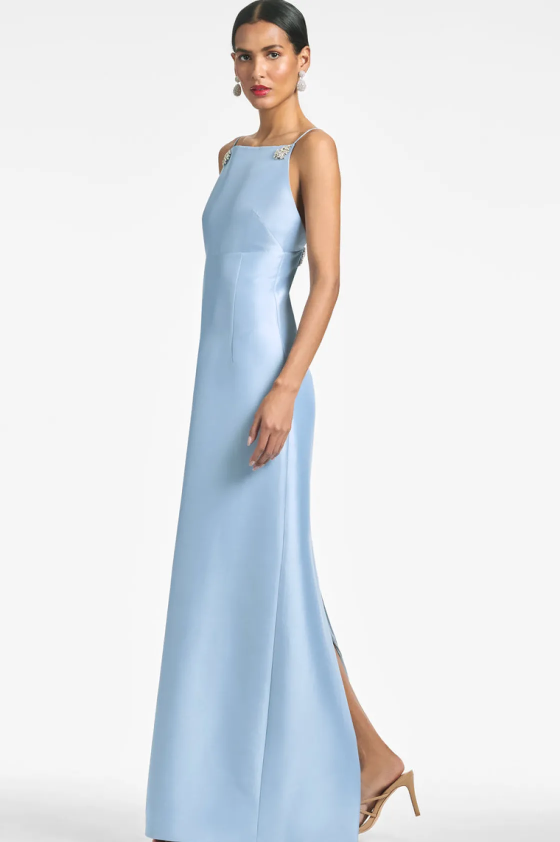 Sachin & Babi Pryce Gown - Glacial Blue New