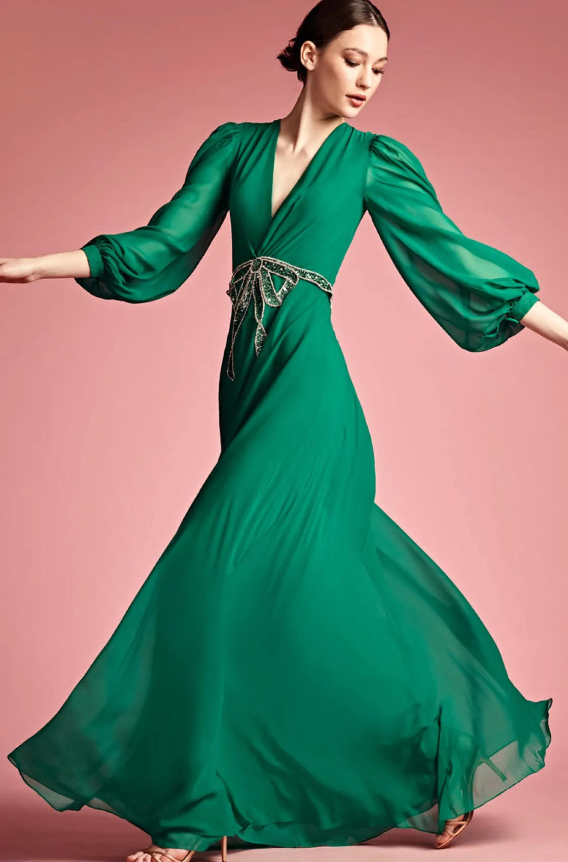 Sachin & Babi Ramsey Gown - Malachite Shop