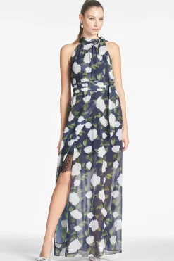 Sachin & Babi Selena Gown - Navy/Ivory Moonlit Garden Navy/Ivory Moonlit Garden Outlet