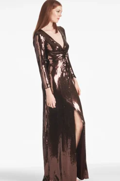 Sachin & Babi Sequin Talulla Gown - Espresso Flash Sale