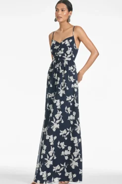Sachin & Babi Sienna Gown - Navy Venetia Petal Fashion