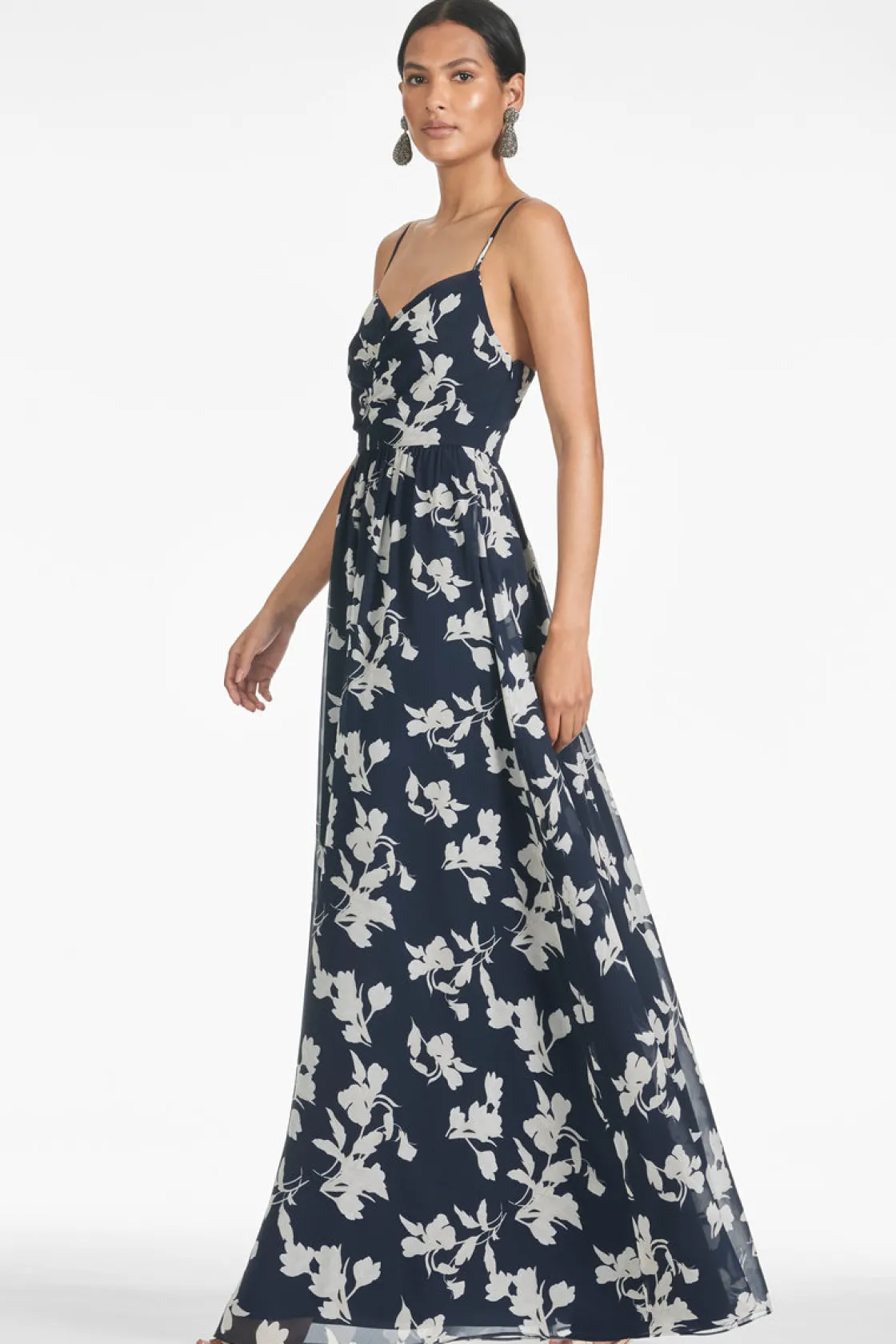 Sachin & Babi Sienna Gown - Navy Venetia Petal Fashion