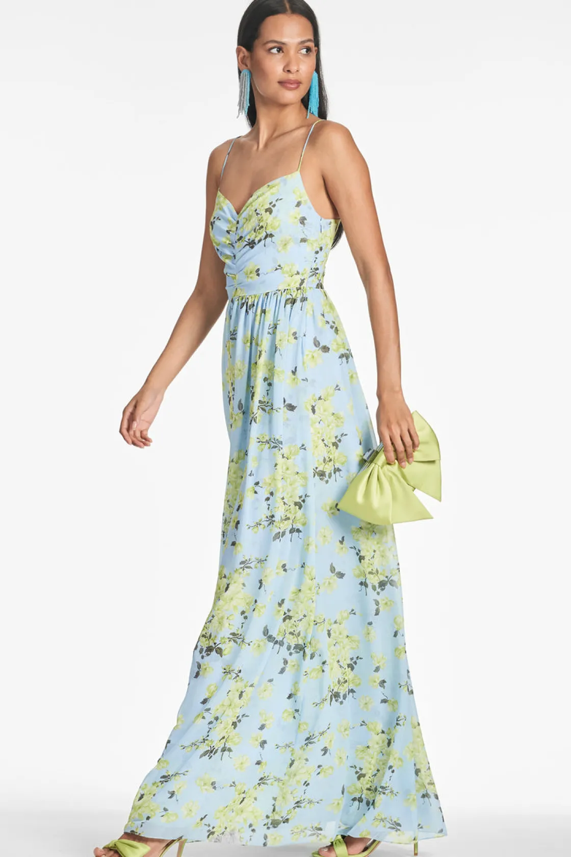 Sachin & Babi Sienna Gown - Sky Citrine Floral Online