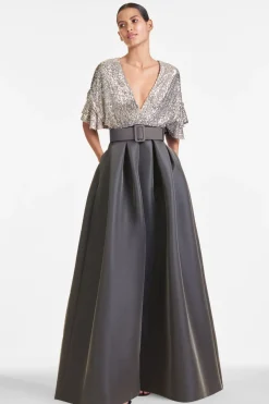 Sachin & Babi Simone Gown - Charcoal Sale