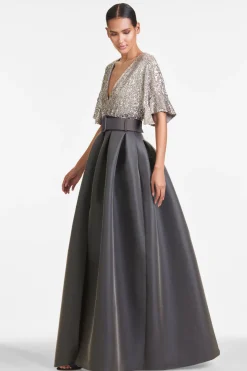 Sachin & Babi Simone Gown - Charcoal Sale