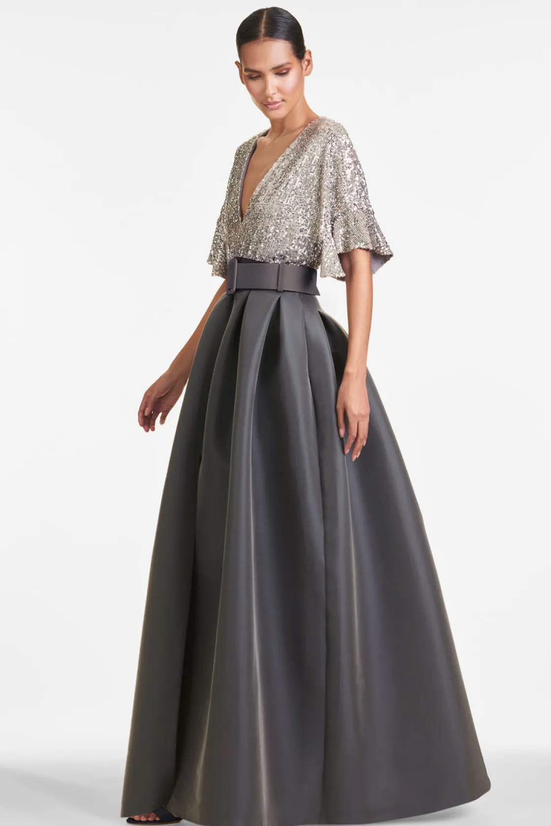 Sachin & Babi Simone Gown - Charcoal Sale