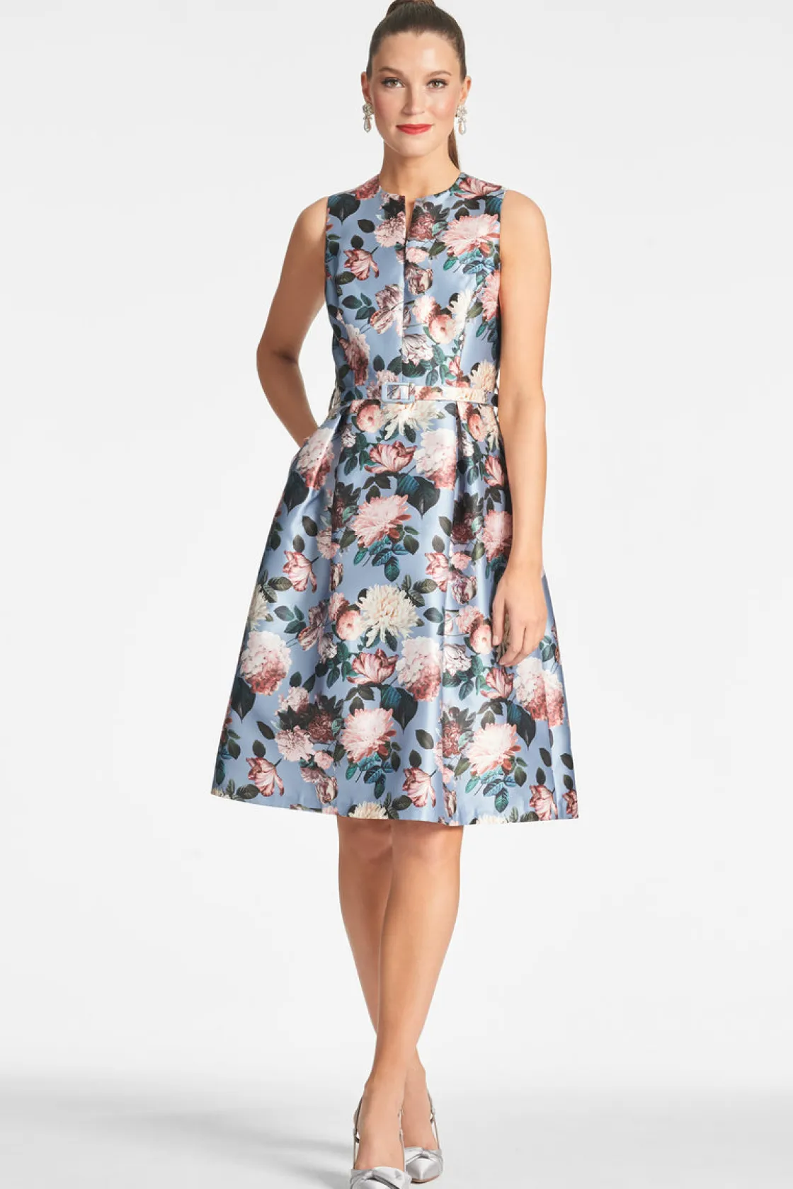 Sachin & Babi Tish Dress - Ice Blue Garden New