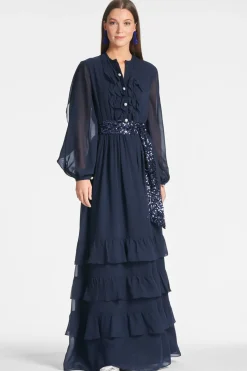 Sachin & Babi Venus Gown - Midnight Discount