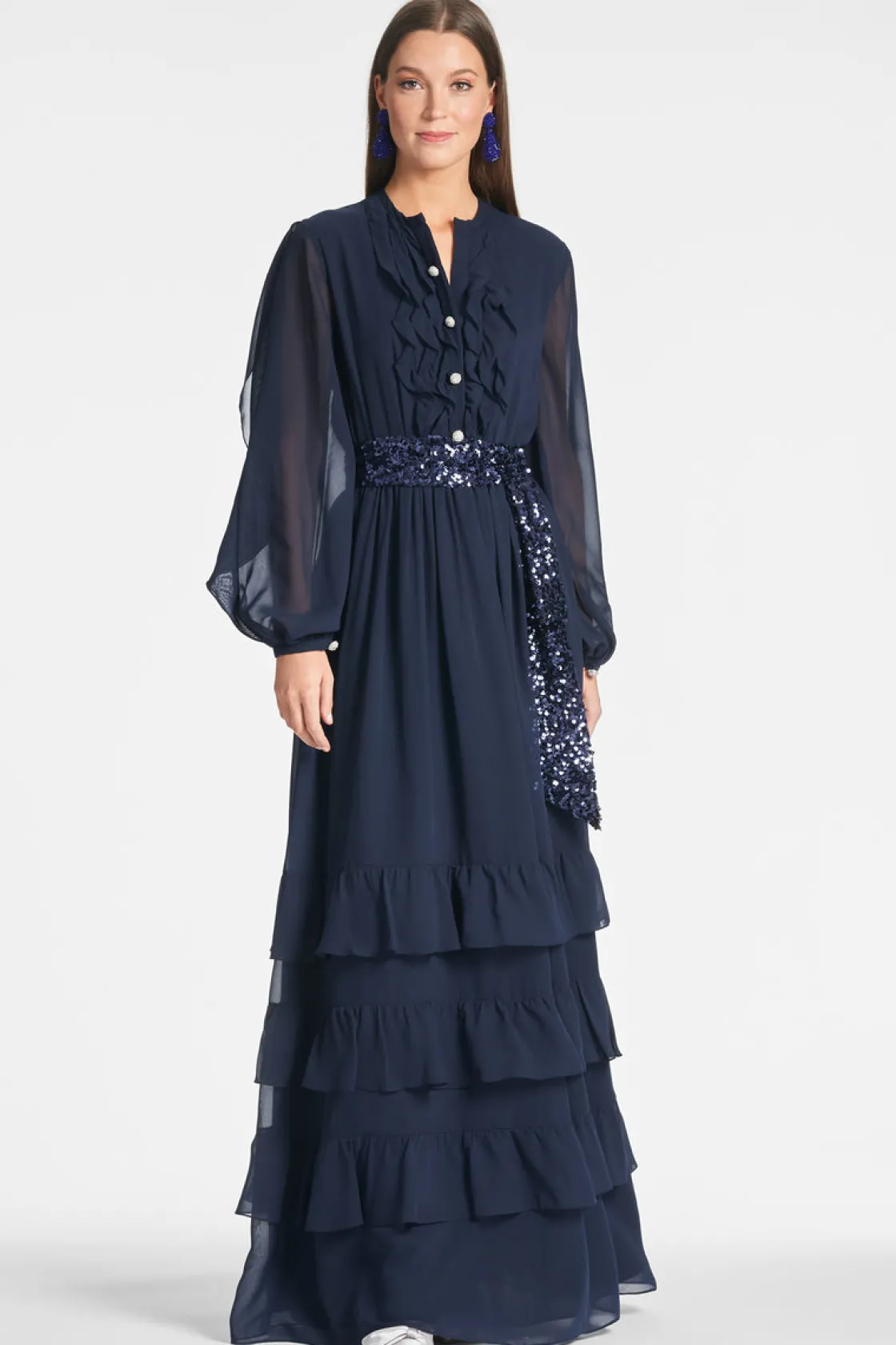 Sachin & Babi Venus Gown - Midnight Discount