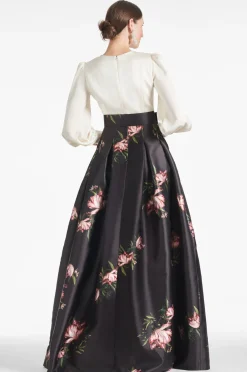 Sachin & Babi Zoe Gown - Ivory/Noir Blossom Ivory/Noir Blossom Flash Sale