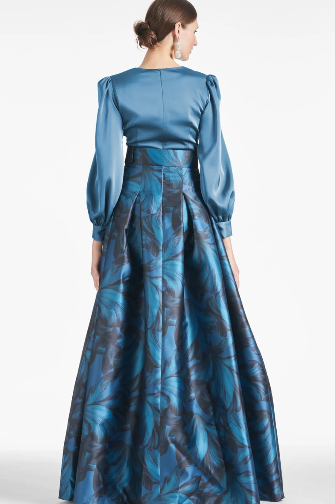 Sachin & Babi Zoe Gown - Smokey Slate/Tonal Petal Smokey Slate/Tonal Petal Outlet