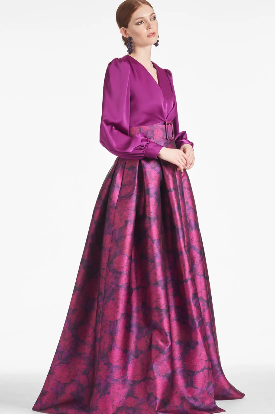Sachin & Babi Zoe Gown - Sparkling Grape/Magenta Bloom Sparkling Grape/Magenta Bloom Discount